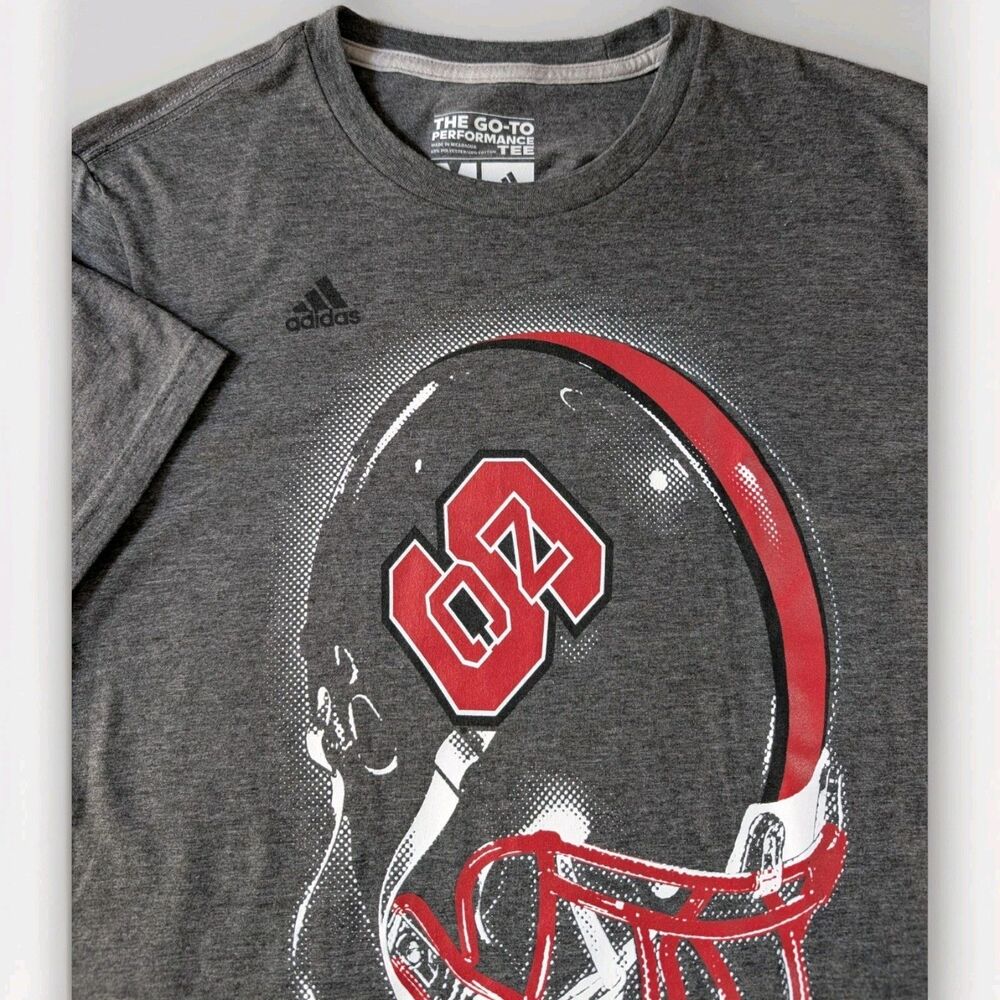 NC State Wolfpack Adidas T Shirt Mens M Gray Performance Gameday Short Sleeve Te
